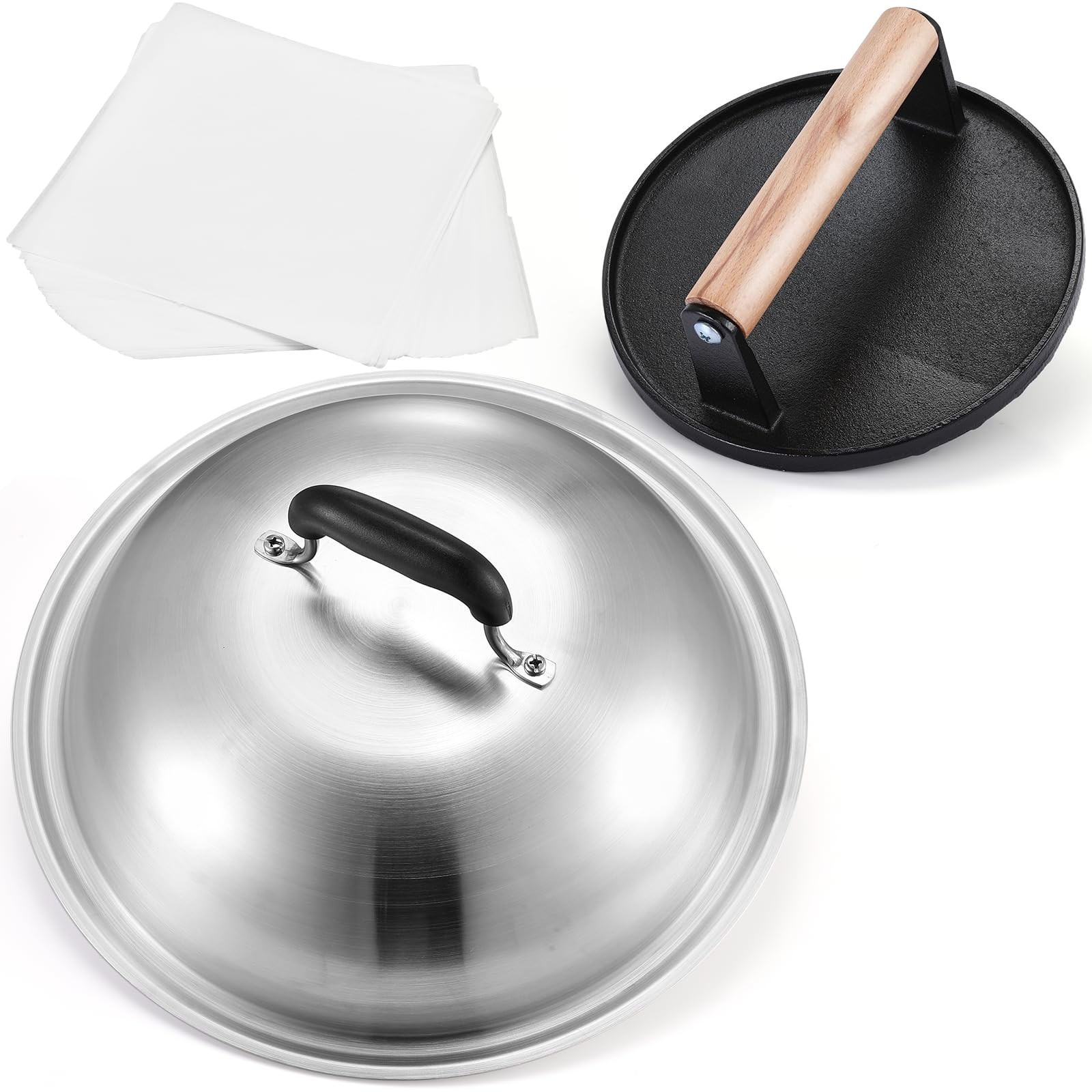 Griddle Accessories for Blackstone 7"Round Cast Iron Smash Burger Press gallery