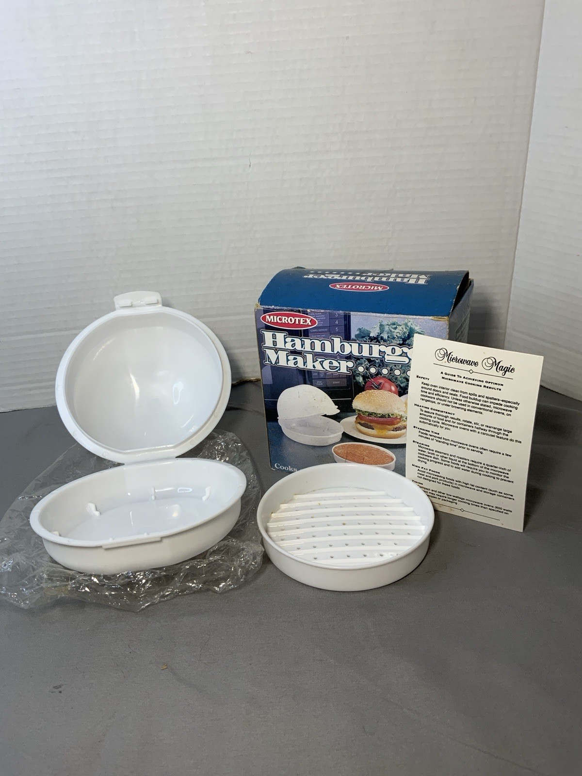 Vintage Microtex Hamburger Maker In Original Box W/instructions gallery