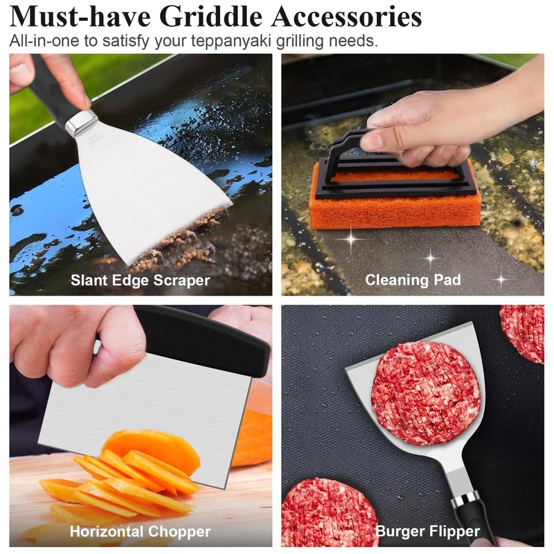Grilliance 27pcs Griddle Accessories Kit for Blackstone, Professional Hibachi... gallery