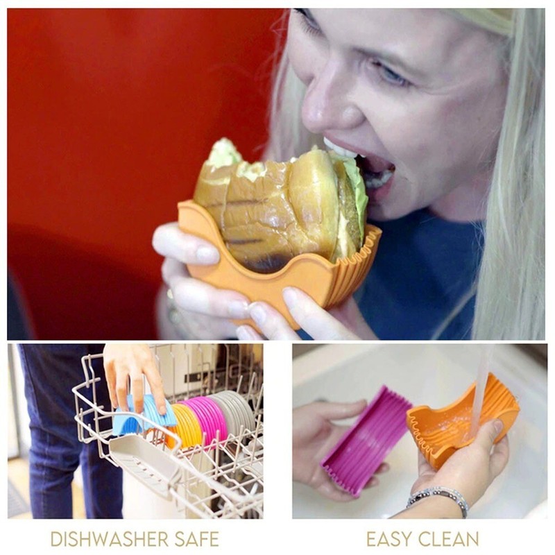 Perfect Gift Retractable Fixed Box Hamburger Holders for Burger Lovers Adults gallery