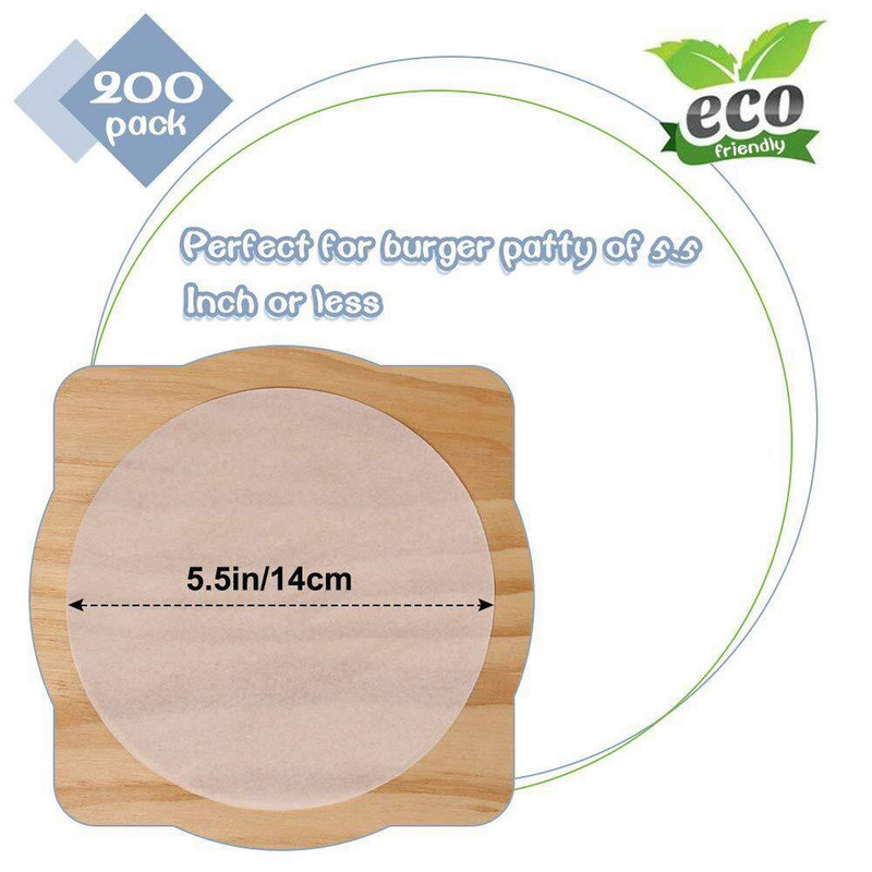 5.5 In. round Patty Paper Sheets with Non Stick for Burger Press, Patty Separati gallery