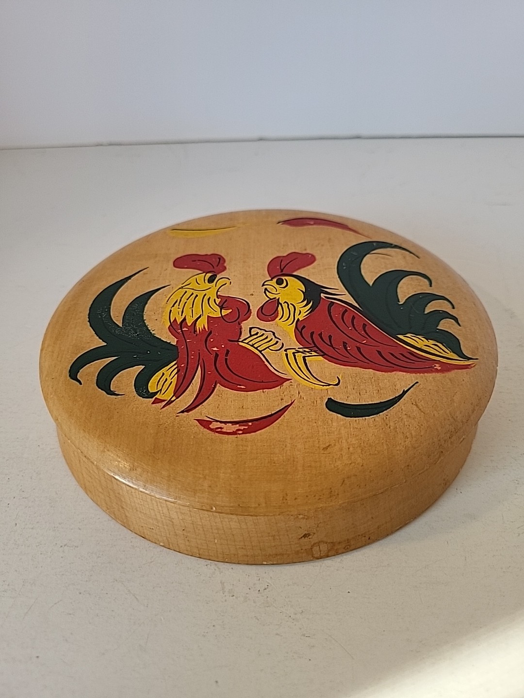 Vintage Japanese 50's Wooden ROOSTERS Hamburger Press Westwood Products gallery