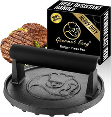 Smash Burger Press for Griddle, 5-Year Warranty, 2 Lb Heavy Duty Burger Smasher
