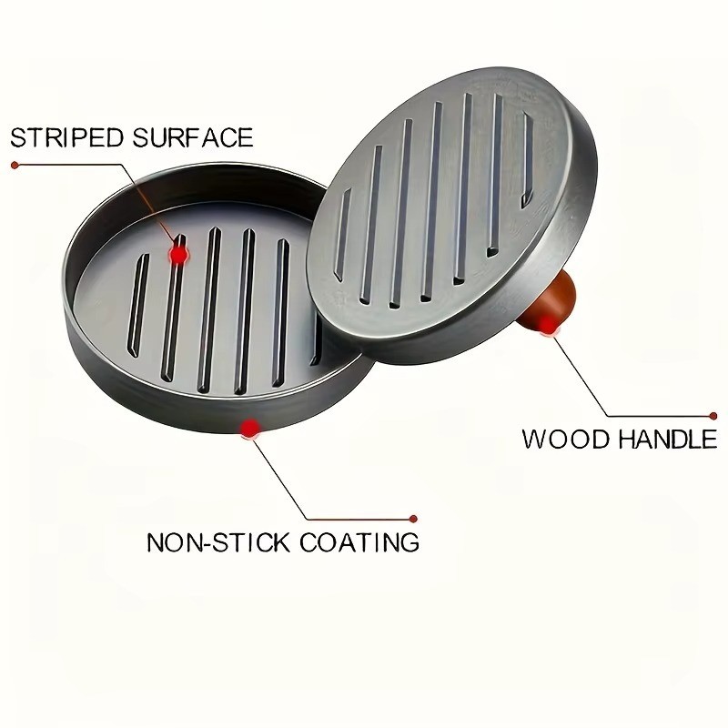 Burger Press Maker Perfect size for grilling Non-Stick Thickened Aluminum gallery