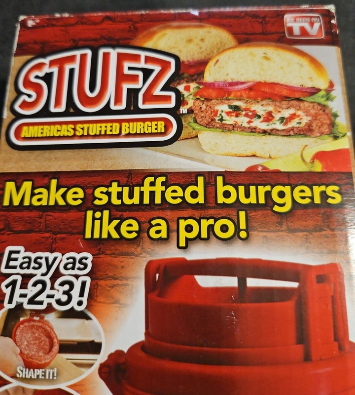 STUFZ Burger Stuffer Hamburger Maker Stuffed Patty Press BBQ As Seen On TV! New gallery