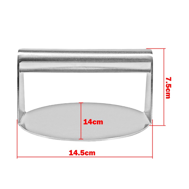 Stainless Steel Burger Press, 5.5 Inch Round Smasher,Non-Stick Smooth Hamburger gallery
