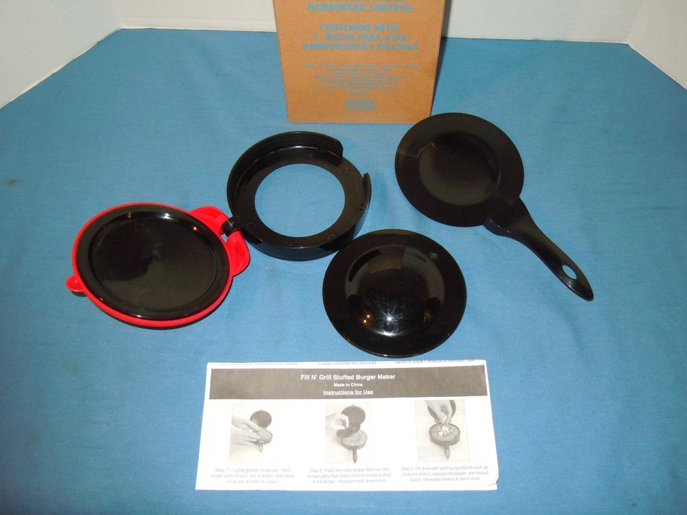 Avon Home Products Fill N' Grill Stuffed Burger Maker NIB