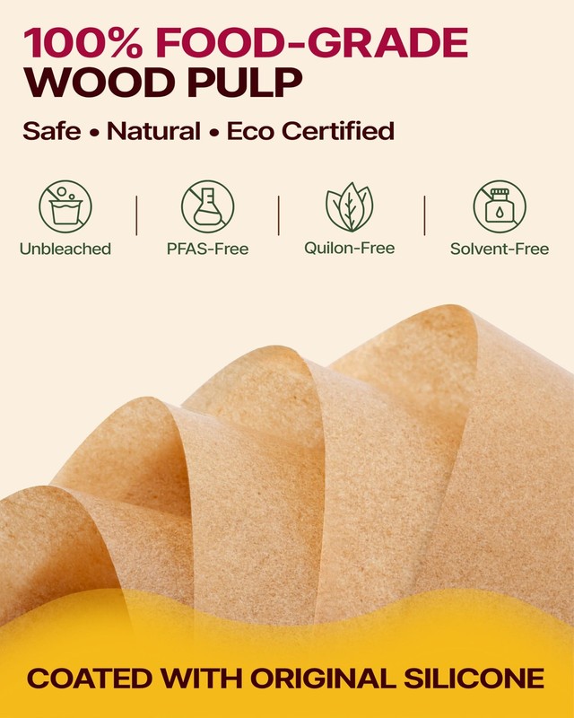 Katbite 200 Pcs Parchment Paper, 8 x 8 Inch Unbleached 8x8 200 gallery