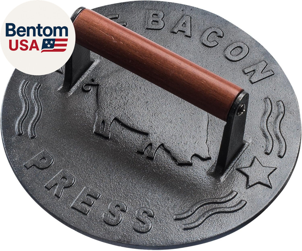 Heavy-Duty Cast Iron Burger Press 7 Inch round Burger Smasher, Grill Press for C