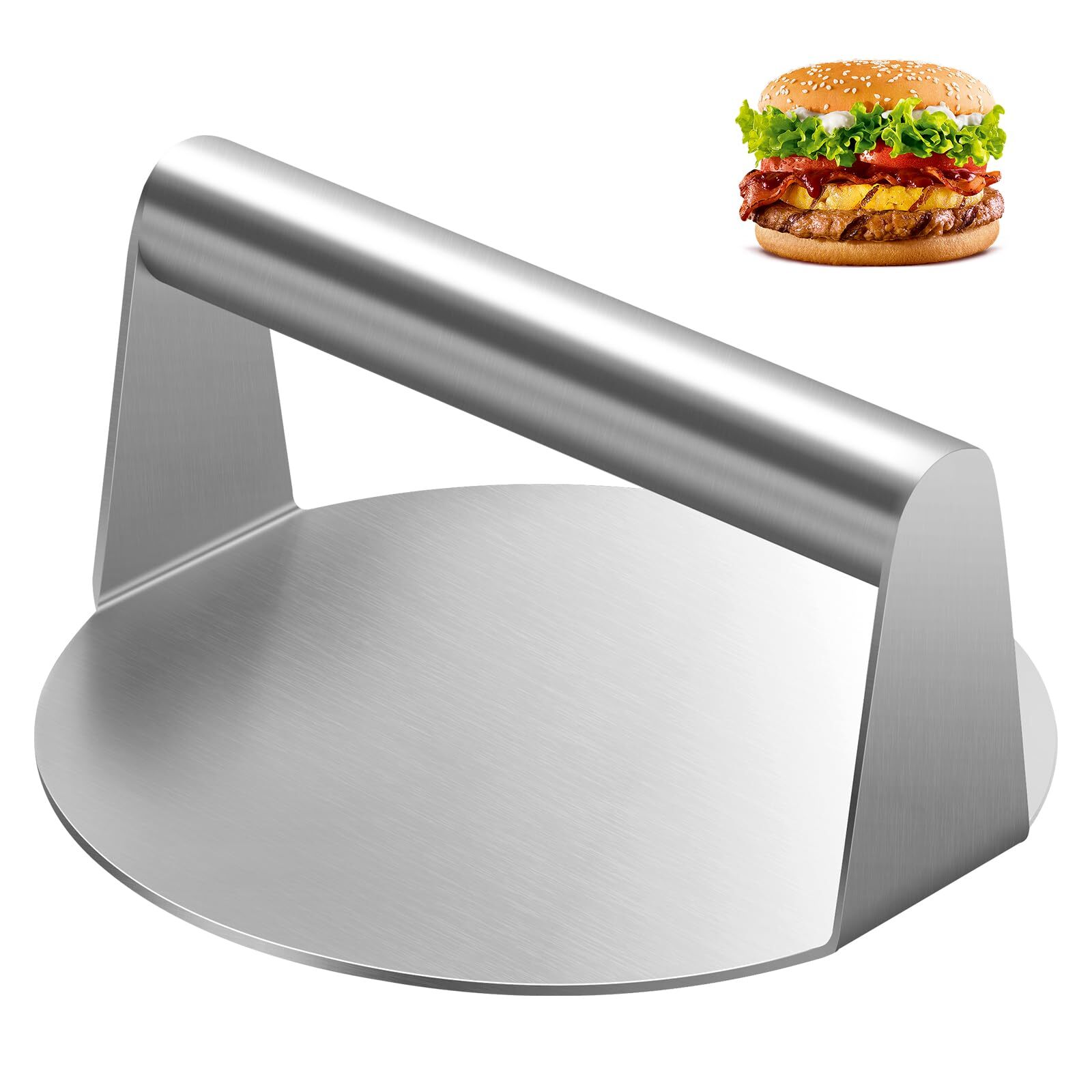 5.5 Inch Stainless Steel Burger Press Non Stick Smash Hamburger Press for BBQ gallery