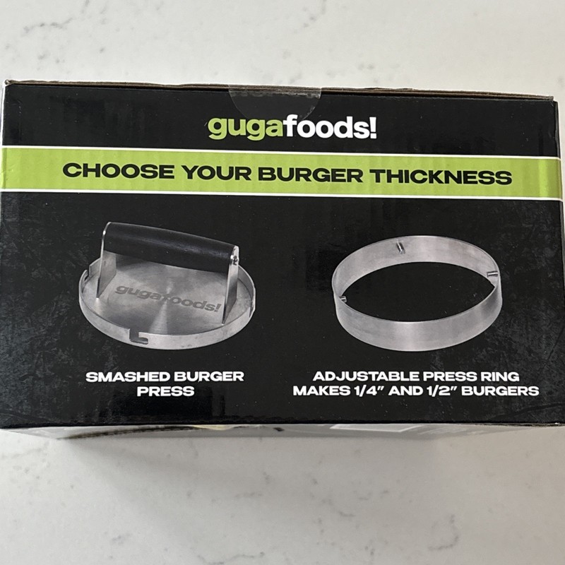 Guga Foods- Adjustable Burger Press, Stainless Steel Hamburger and Smashed Bu... gallery