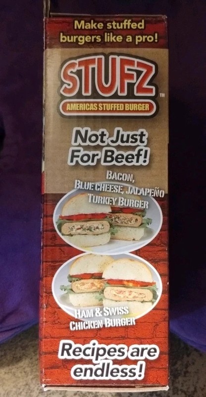 STUFZ Burger Stuffer Hamburger Maker Stuffed Patty Press BBQ As Seen On TV! gallery