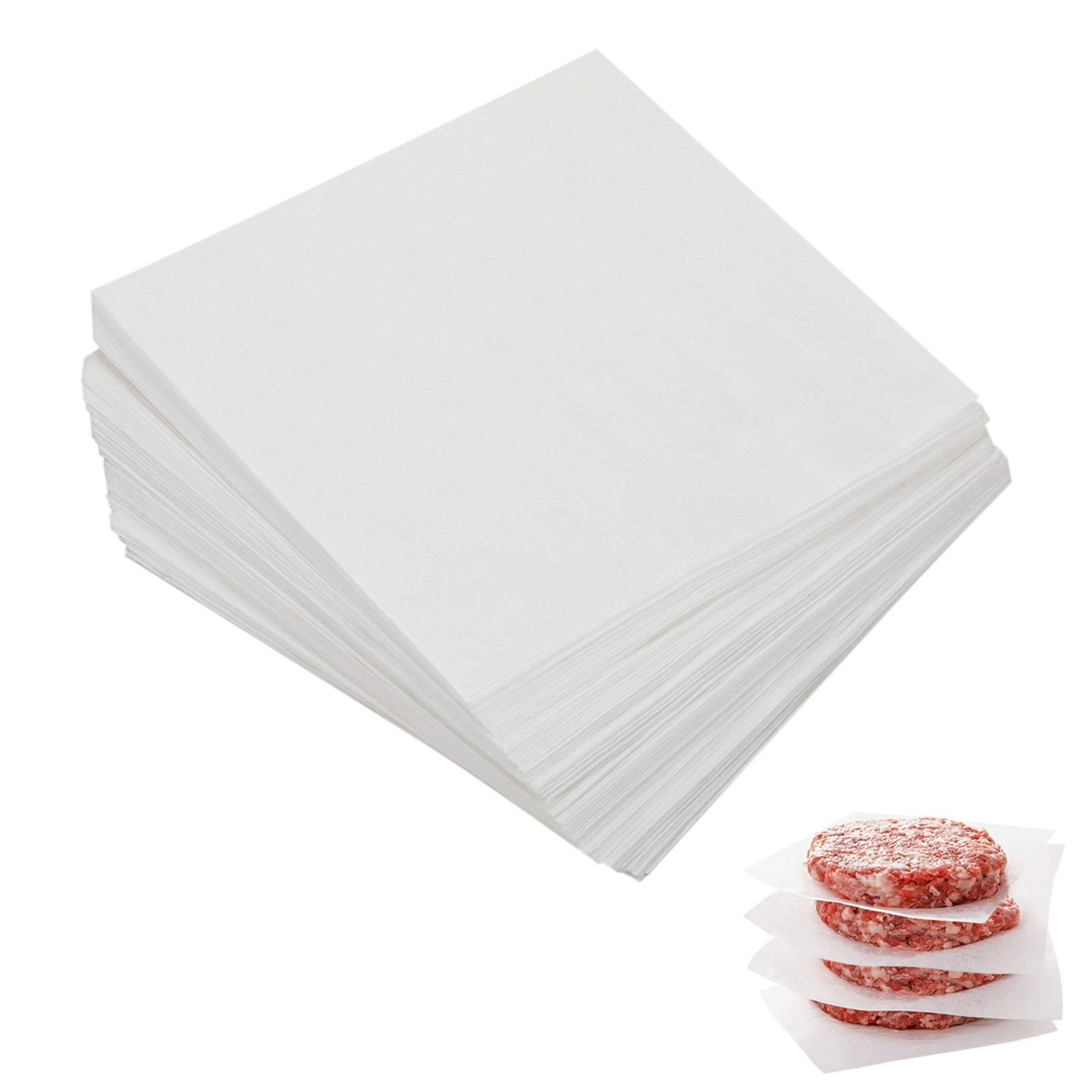 Parchment Paper Squares, 4x4 Inch, Set of 300, Small Hamburger 4 inch, White gallery