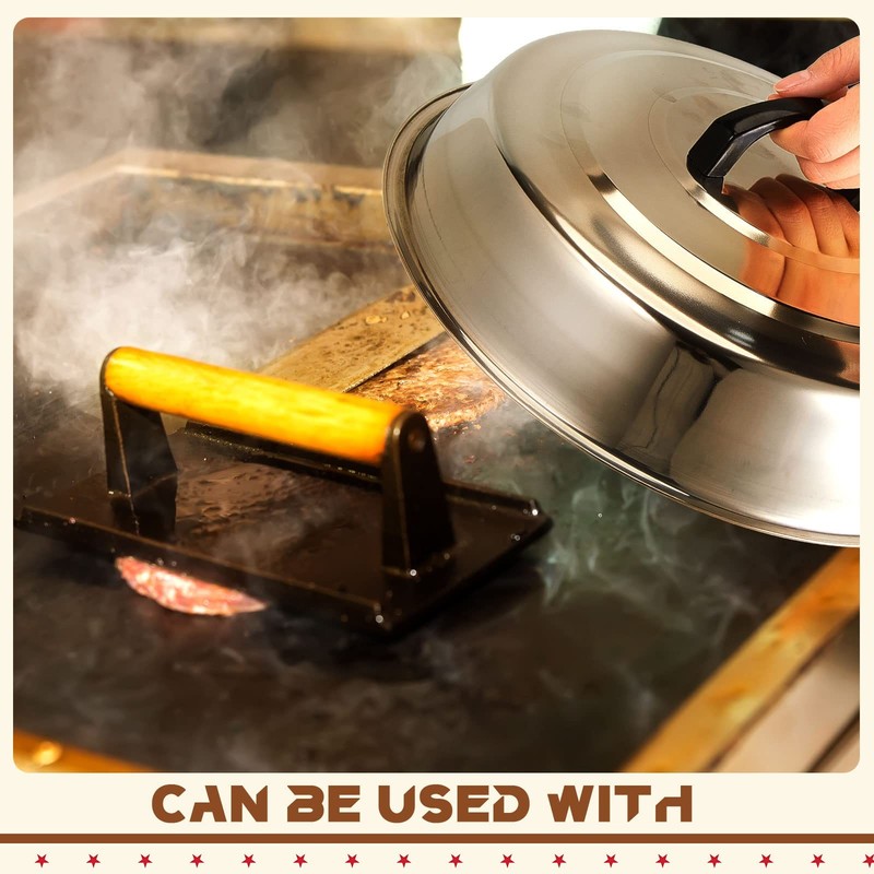 Tessco Griddle Accessories 3 Pcs 12.6 Inch Dome Cheese Melting Round Basting gallery