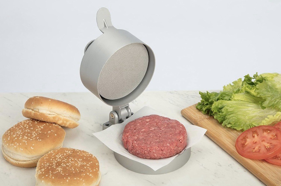 Cuisinart Adjustable Aluminum Burger Press | Gourmet Outdoor Grilling | NIB gallery