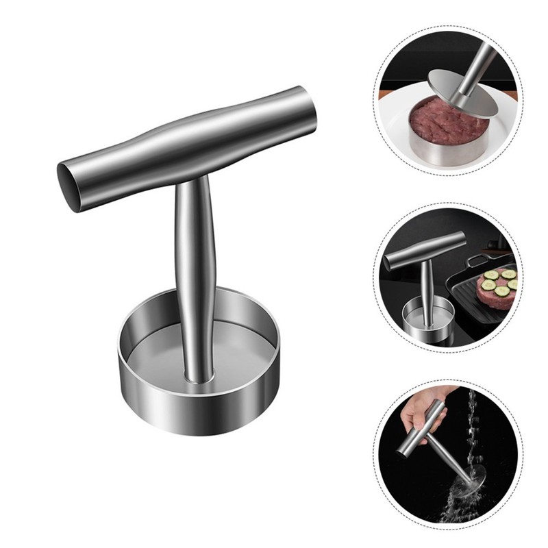 2 Pcs Metal Hamburger Press Patty Maker Stainless Steel for Smash Burgers gallery
