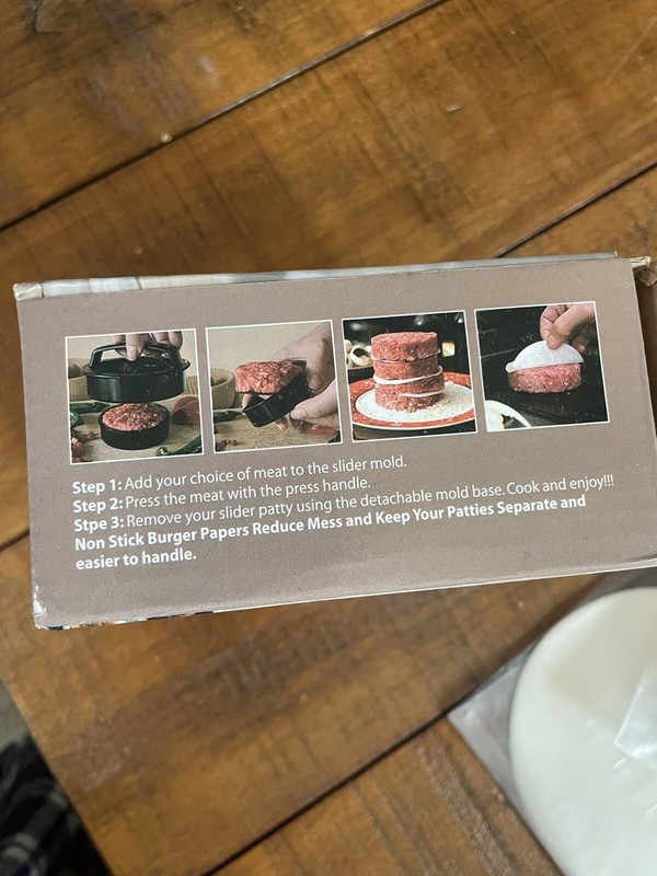 3 in 1 Stuffed Burger Press Patty Maker Rings Molds Kit, with Wax Paper gallery