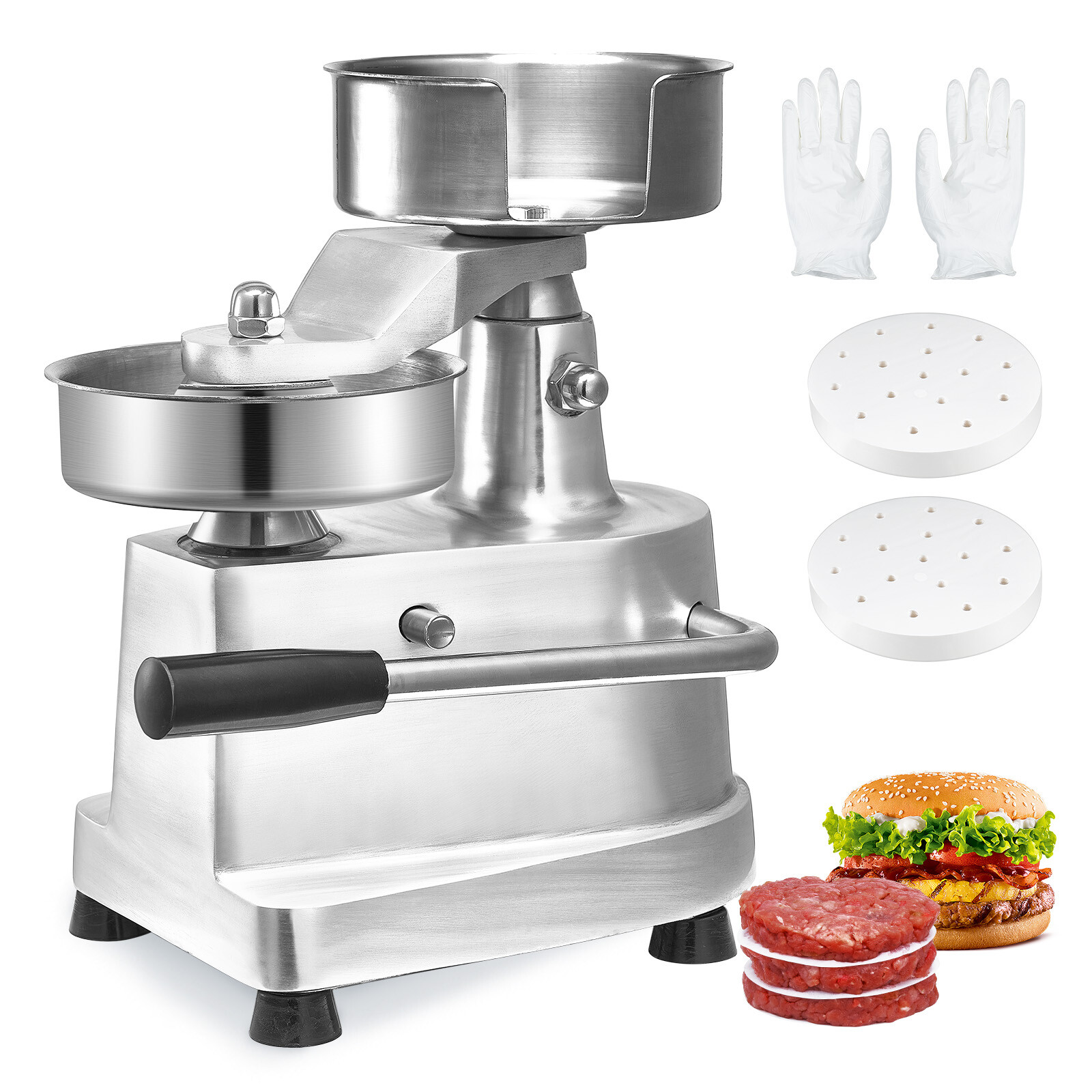 VEVOR 5" Commercial Burger Patty Maker Hamburger Meat Press Forming Machine gallery