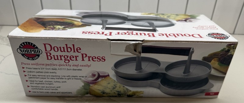 NEW Norpro 503 Double Burger Press HAMBURGER MEAT ETC gallery