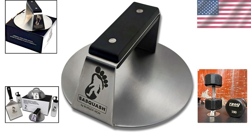 Sasquash Smash Burger Press - 6 Inch Stainless Steel^ gallery