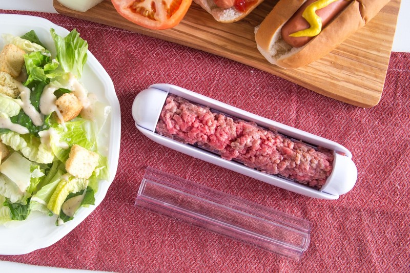 Ham Dogger Hot Dog Shaped Hamburger Patty Maker Easy to Use BBQ Gadget gallery