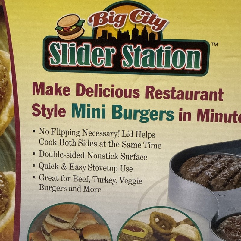 Big City Slider Station Mini Burger Cooking Pan Stove or Grill M-633 BRAND NEW gallery