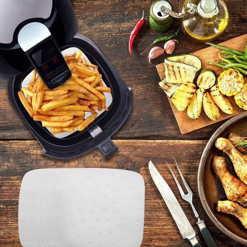 Air Fryer Liners - 8.5 Inches, 100pcs Inches Liners, White gallery