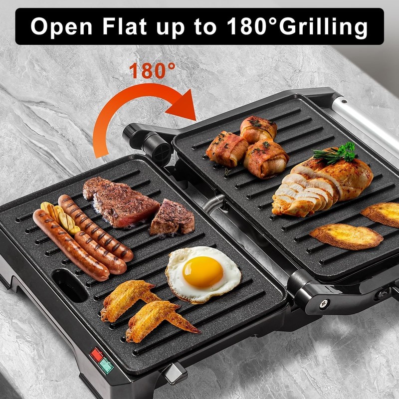 UVFAST Small Panini Press Grill Sandwich Maker, Electric 3 in 1 Panini Sandwi... gallery