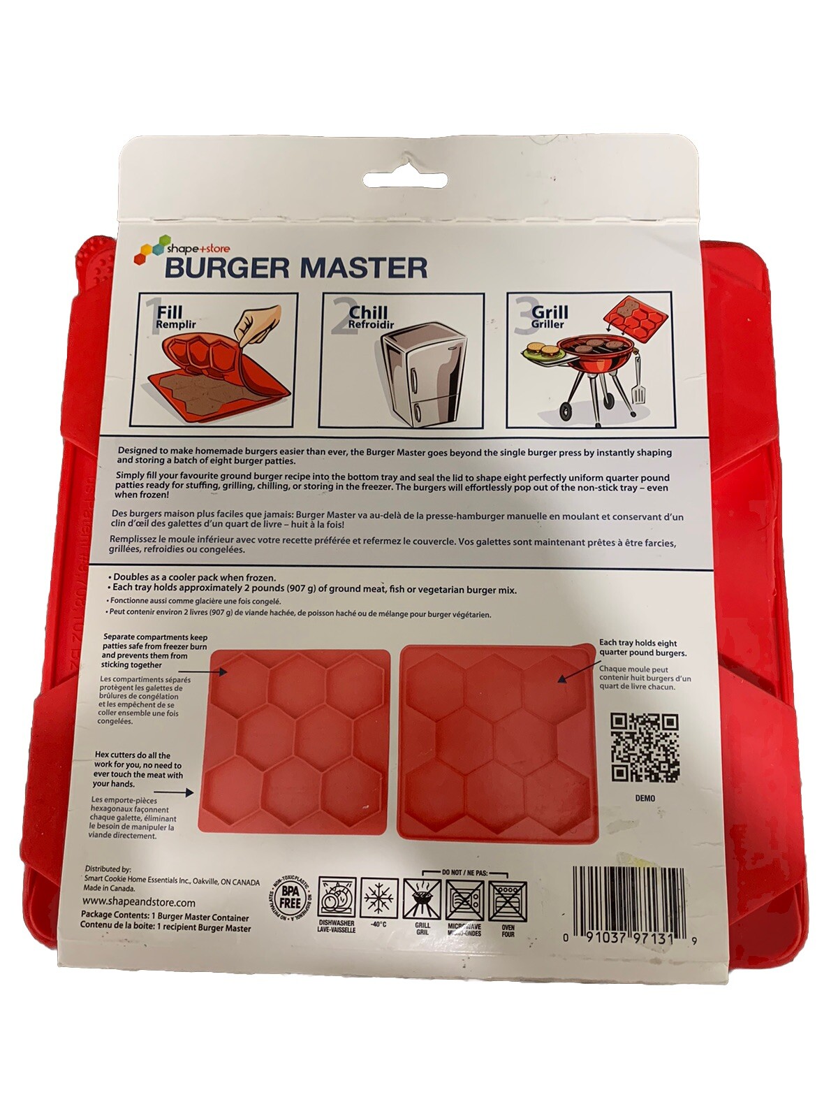 Burger Master Innovative 8 in 1 Burger Press and Freezer Container gallery