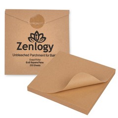 Zenlogy 6×6 Parchment Paper Squares (200 sheets) – – 200 Sheets, Brown