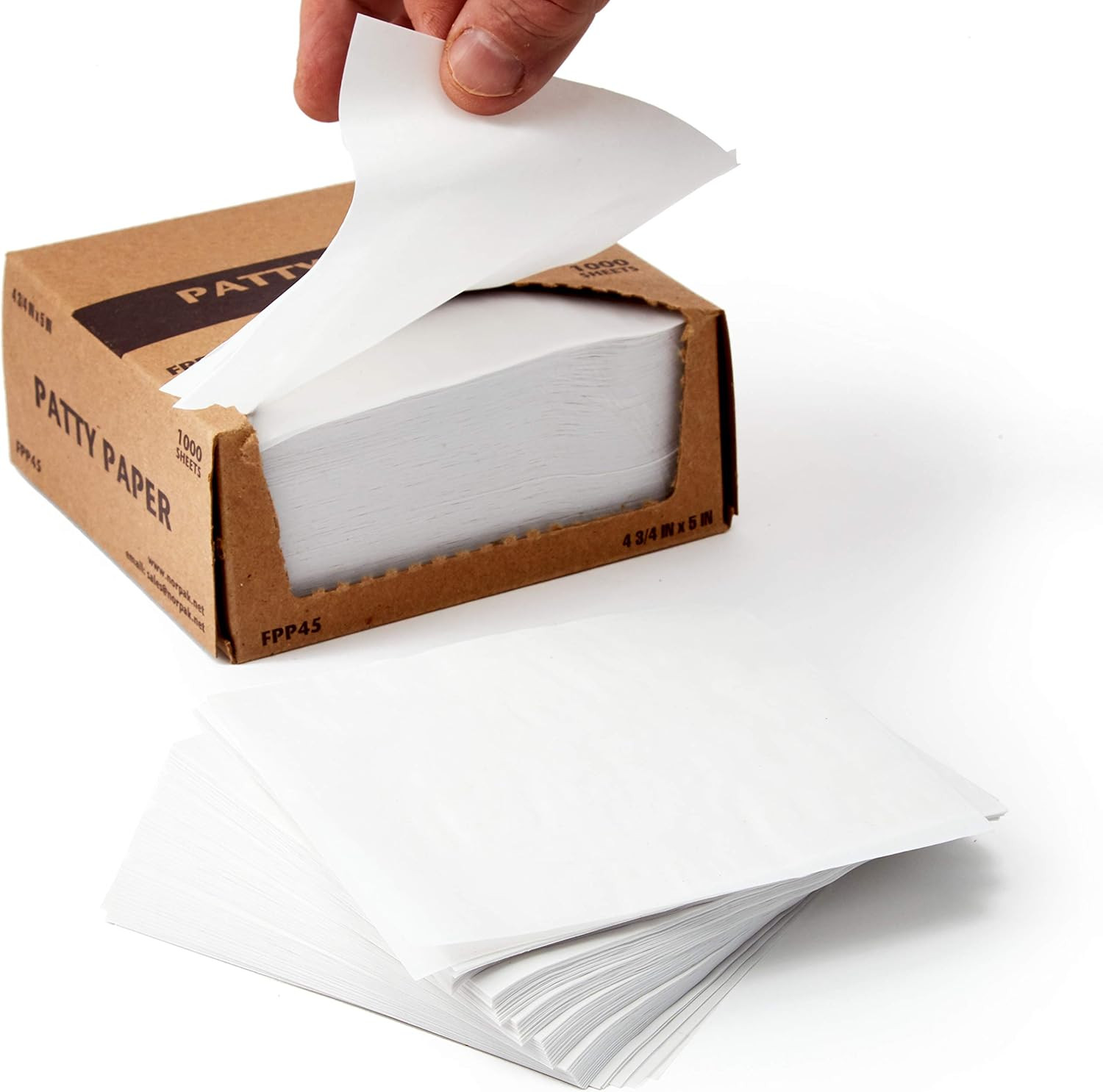 1000 Pack Hamburger Patty Paper 4.75" x 5" Waxed Non Stick Deli Sheets gallery