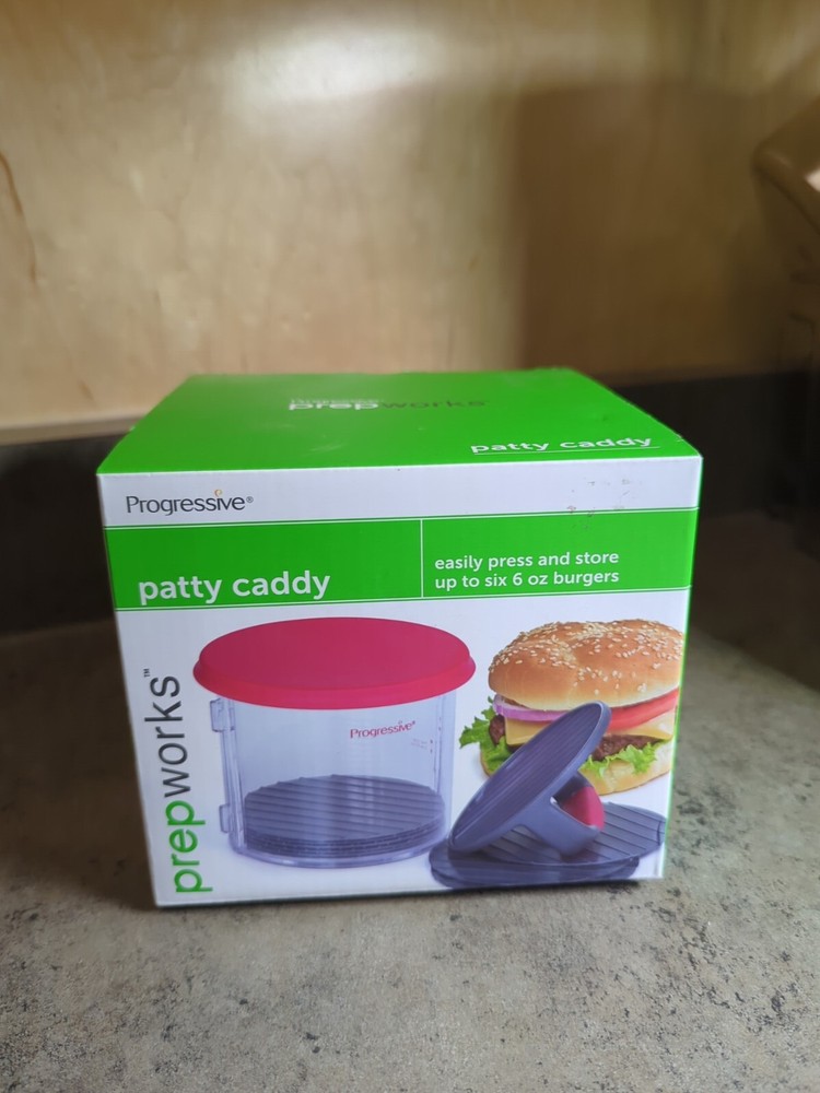 Prepworks by Progressive Hamburger Patty Caddy, Press and Storage Container