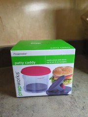 Prepworks by Progressive Hamburger Patty Caddy, Press and Storage Container