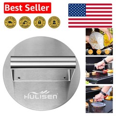 Dishwasher Safe Burger Press – 6.2 Inch Round Smasher for Healthy Grilling