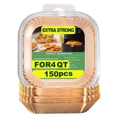 Air Fryer Liners Disposable 4QT/5QT for Chefman 7.5 Inch Square, Natural
