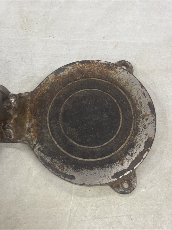 Vintage HAMBURGER PRESS CAST IRON Sears Kenmore ? Not For Sure Very Heavy JK gallery