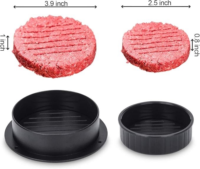 Non Stick 3 IN 1 Stuffed Burger Press Hamburger Patty Molds Maker Sliders BBQ US gallery