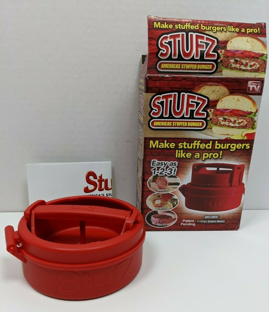 STUFZ Stuffed Burger Press Hamburger Maker As Seen On TV Easy To Use Brian Duffy