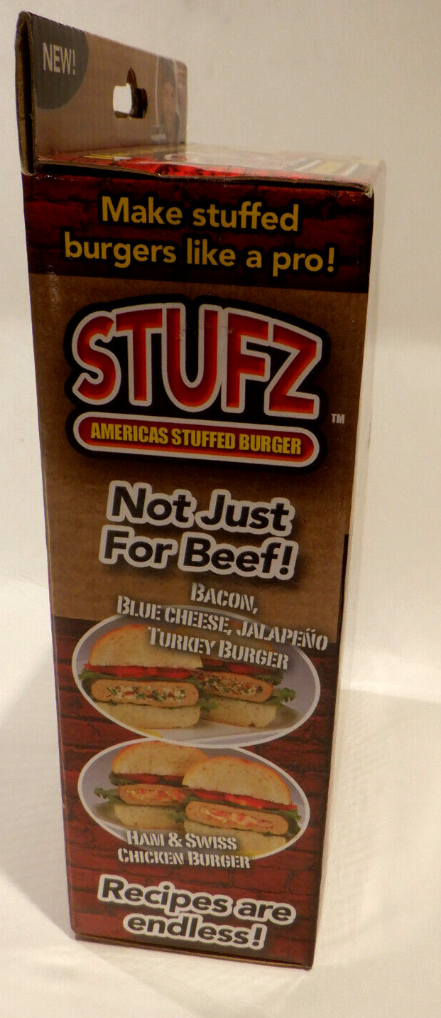 STUFZ Burger Press As seen On TV, Make Stuffed Burgers Like a Pro-New Sealed Box gallery