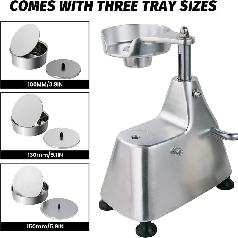 Clivia 3 in 1 Burger Press Patty Maker 4"/5"/6" Burger Trays with 1500pcs Paper gallery