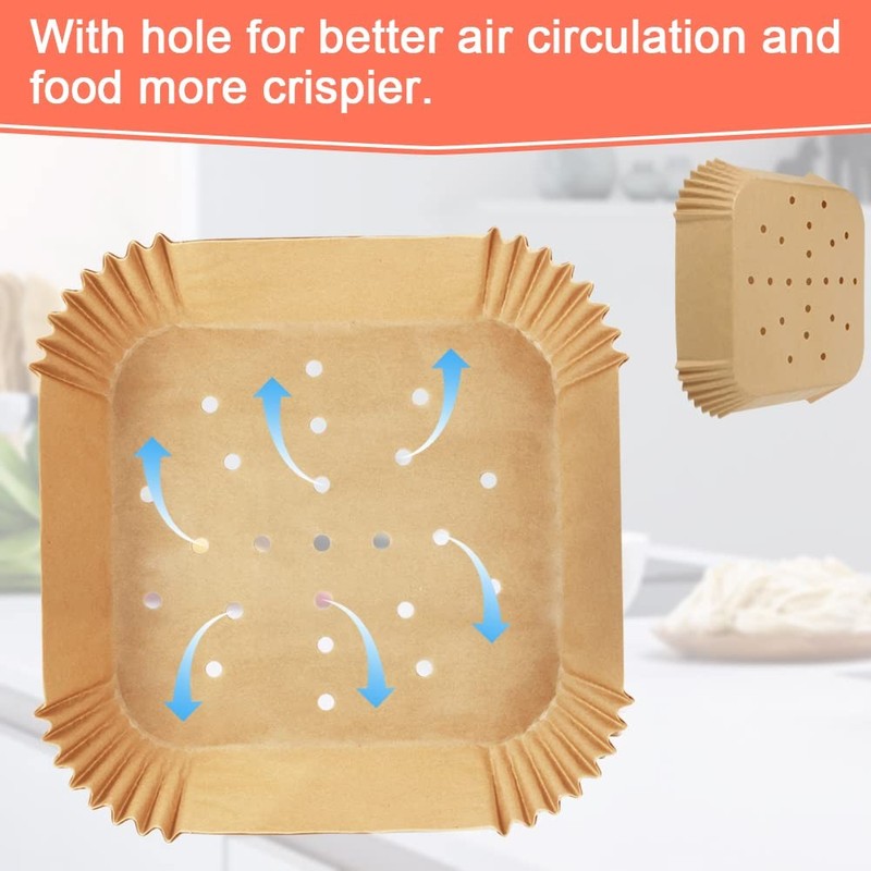 BYKITCHEN Square Air Fryer Liners for 2 to 5 Qt, Set of 2 5 QT, Nature gallery