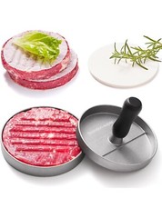 Smash Burger Press Patty Maker with 100 Wax Papers Set I Dishwasher Safe