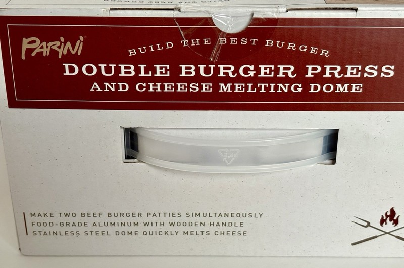 Burger Press Double & Cheese Melting Dome by Parini Stainless Steel NEW gallery