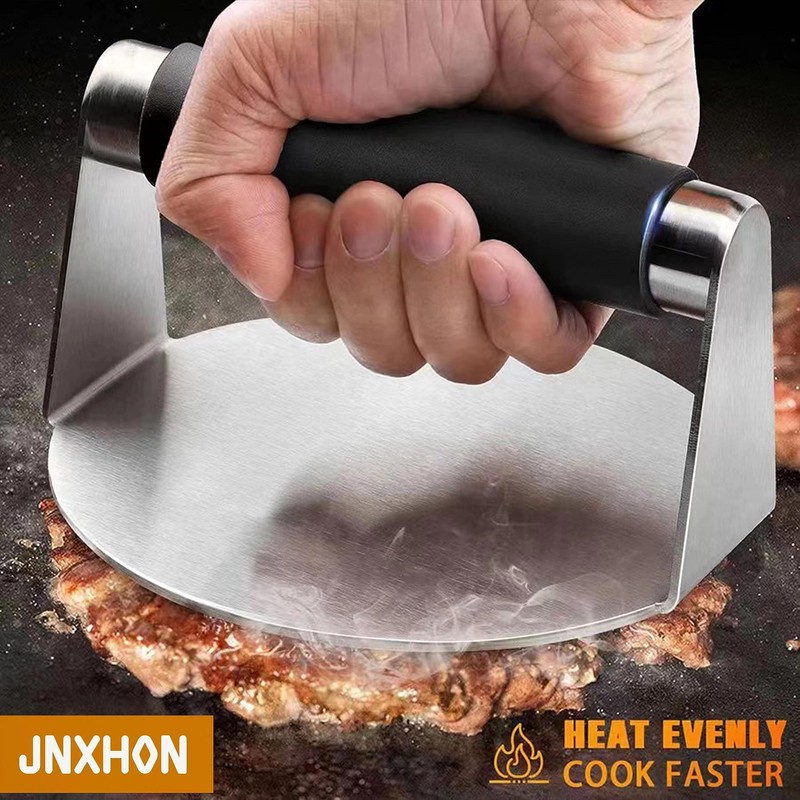 5.5 Inch Stainless Steel Burger Press Smash Burger Smasher with Handle gallery