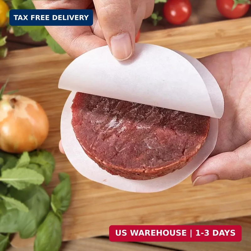 Precut 4.5 Inch Parchment Sheets for Burger Press - 200pcs Patty Separator & Bak gallery