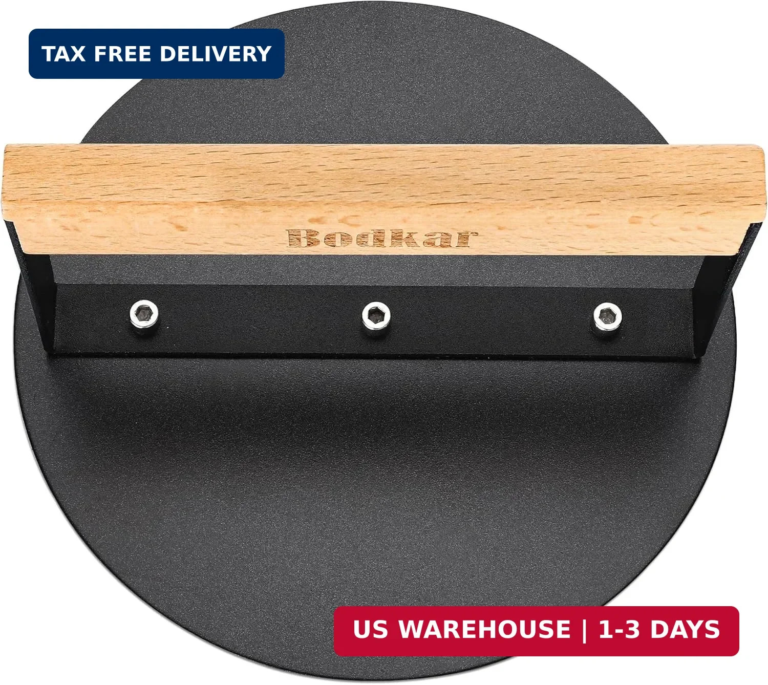 bodkar Smash Burger Press 6 inch, Round Burger Smasher Grill Press for Griddle B gallery