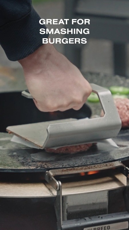 Heavy-Duty Stainless Steel Griddle Press - 2.6 lbs for Smash Burgers, Steak & Sa gallery