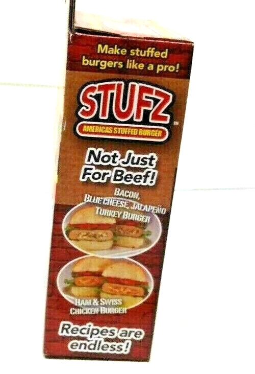 STUFZ AS SEEN ON TV STUFFED BURGER PRESS NIP 2013 OLD STOCK - U gallery