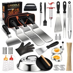 134 Pcs Griddle Accessories Kit, Perfect Hibachi Flat Top Grill Tools for Bla…
