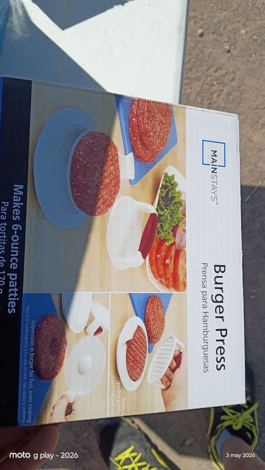 Mainstays Burger Press Medium Plastic White Non-Stick Dishwasher Safe gallery